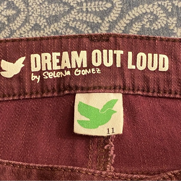 Dream Out Loud Selena Gomez Maroon Studded Jeggings Junior Size 11 - Picture 3 of 12